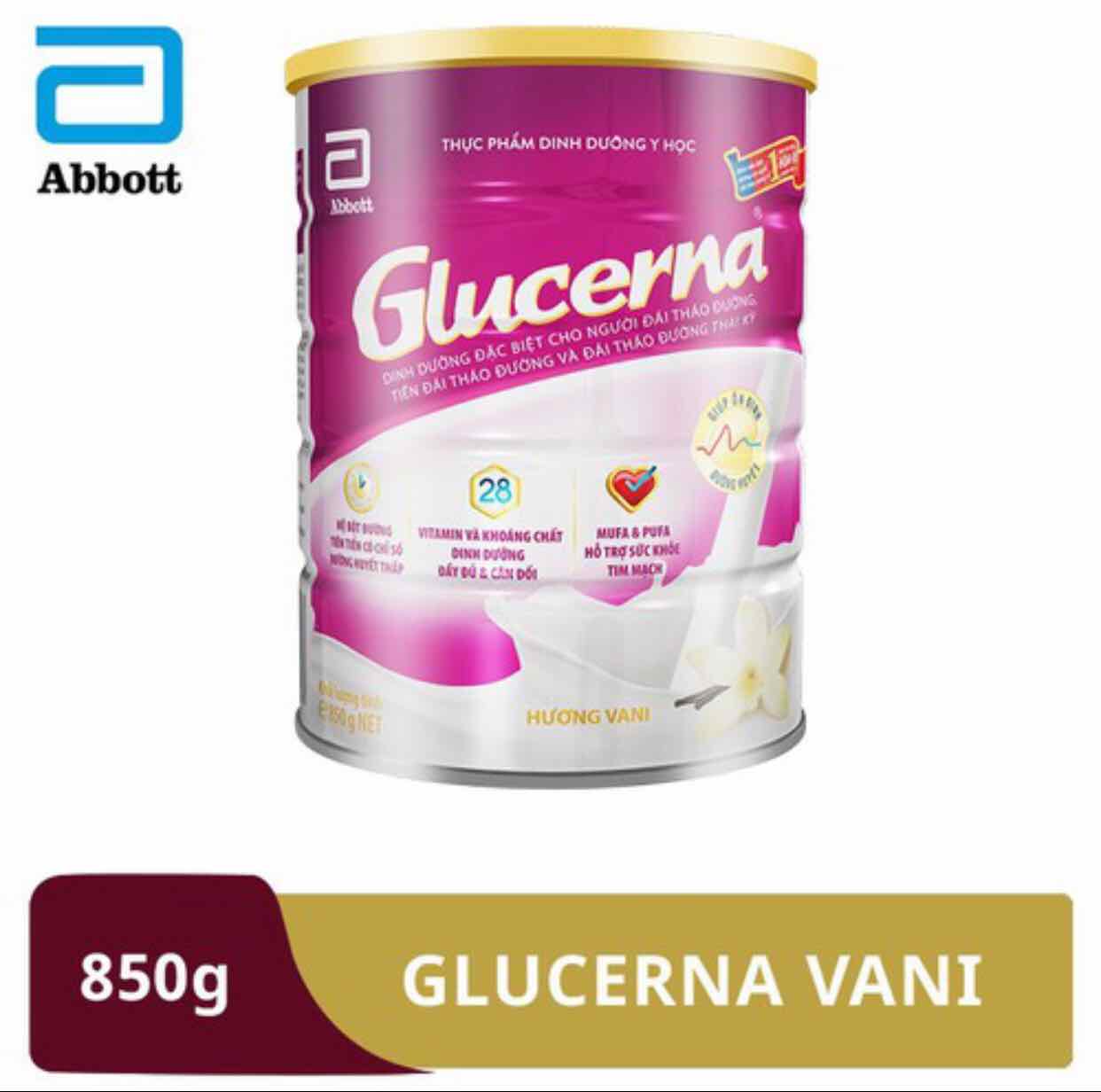 Sữa Glucerna 850g tặng bộ ly thủy tinh - GLTMP