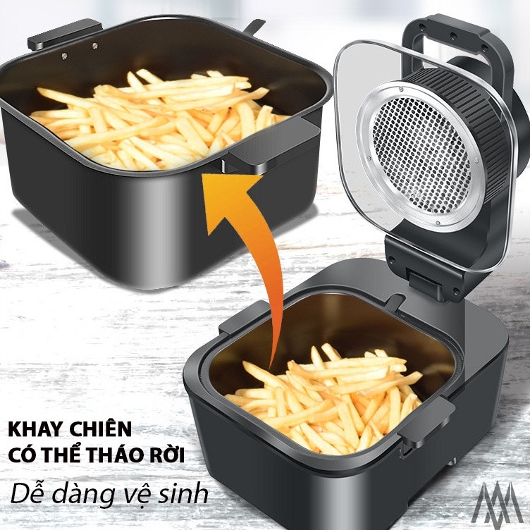 Nồi Chiên Không Dầu Camel 15 Lít Nắp Kính Trong Suốt, Công Suất 1800w, Nướng Được Cả Con Gà – Mẫu Mới Tiết Kiệm Điện Thông Minh..HB12T