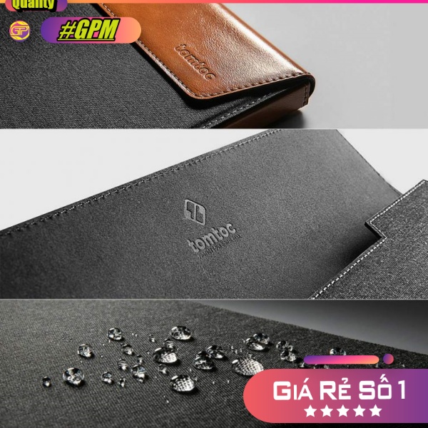 [HCM]TÚI CHỐNG SỐC MACBOOK PRO/AIR TOMTOC PREMIUM LEATHER H15