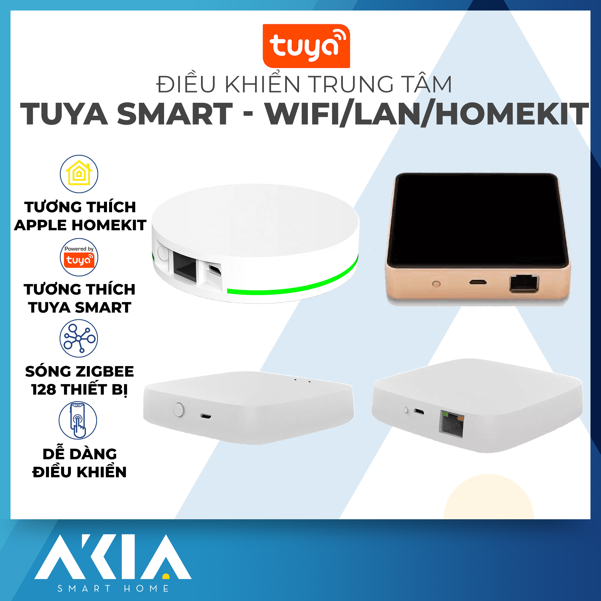 Bộ điều khiển trung tâm Tuya Zigbee phiên bản mới- Hub Zigbee Tuya 3.0