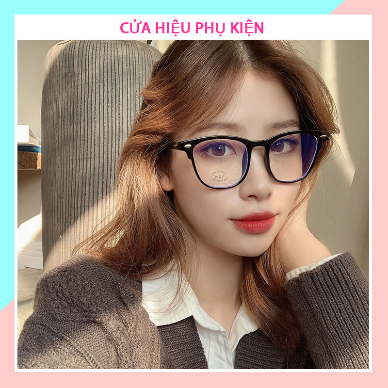 Kính gọng cận thời trang Hàn Quốc mắt vuông phù hợp nhiều khuôn mặt bảo hành 12 tháng lỗi 1 đổi 1 - Gọng kính cận Unisex 012