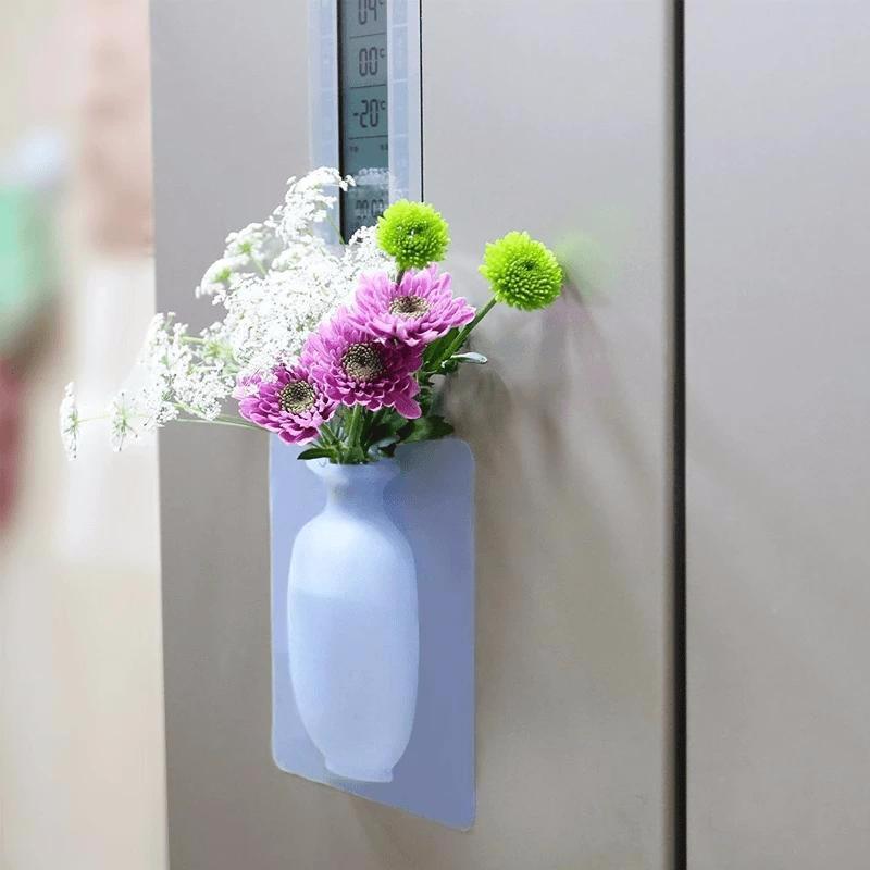 [HCMC] beautiful 3D silicone decorative wall sticker vase