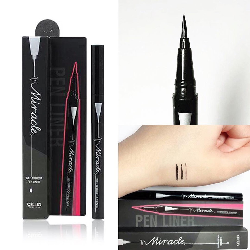 Kẻ mắt dạ không lem trôi Cellio Miracle Waterproof