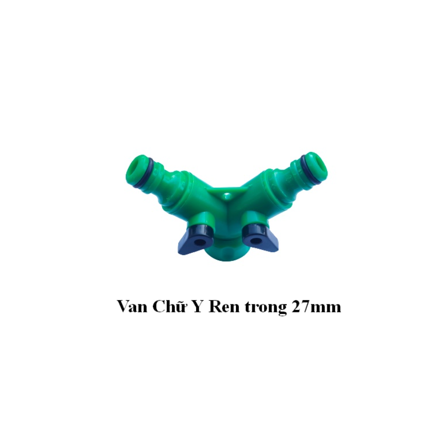 Đầu chia vòi nước, van chữ Y chia 2 đường nước có van khoá phi 27mm