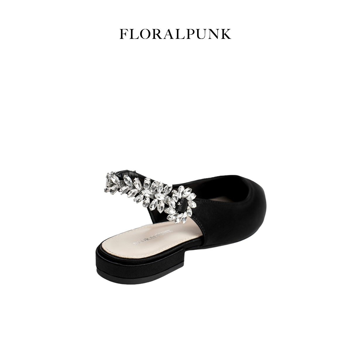 Giày Mules Floralpunk Crystal Slingback