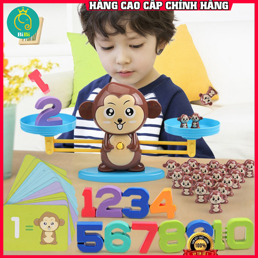Đồ chơi khỉ cân bằng toán học thông minh bibi kh01 ️giảm 50%-freeship️ đồ chơi giáo dục cho bé học số đếm số đồ chơi thông minh cho bé