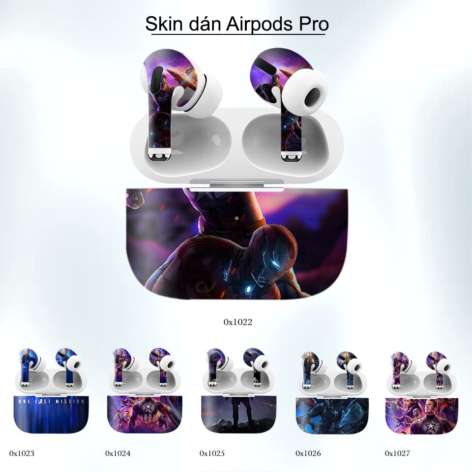 Decal Skin dán AirPods Pro mẫu Avenger