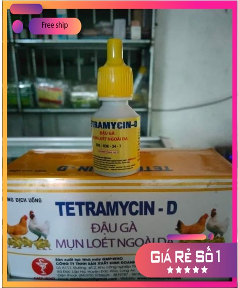Tetramycin - d đậu gà minh huy lọ 10ml