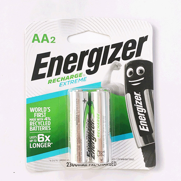 Combo 2 vỉ Pin sạc AA  Energizer 2300mah (1 vỉ 2 viên)