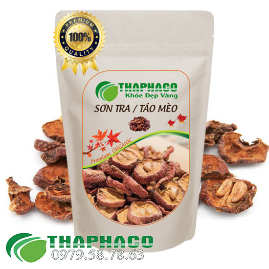 [Túi 1kg]Sơn Tra ( Táo Mèo) Cắt Lát Loại - Hàng Phơi Khô Thiên Nhiên - Chất Lượng Cao Với Giá Tốt Nhất Thaphaco