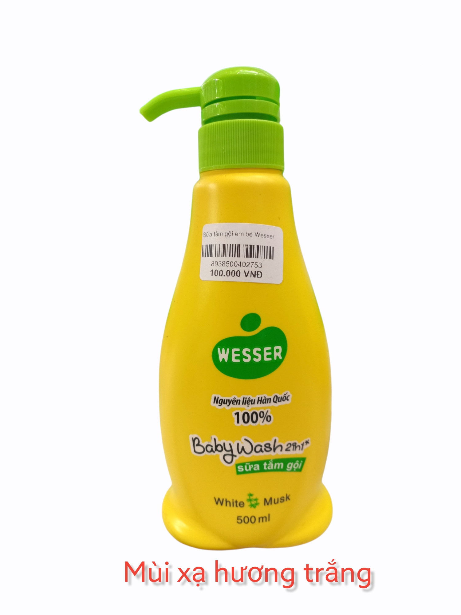 Sữa tắm gội em bé Wesser 500ml