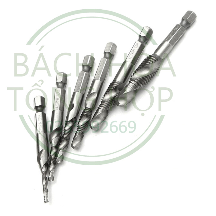 Bộ 6 mũi khoan taro ren cao cấp
