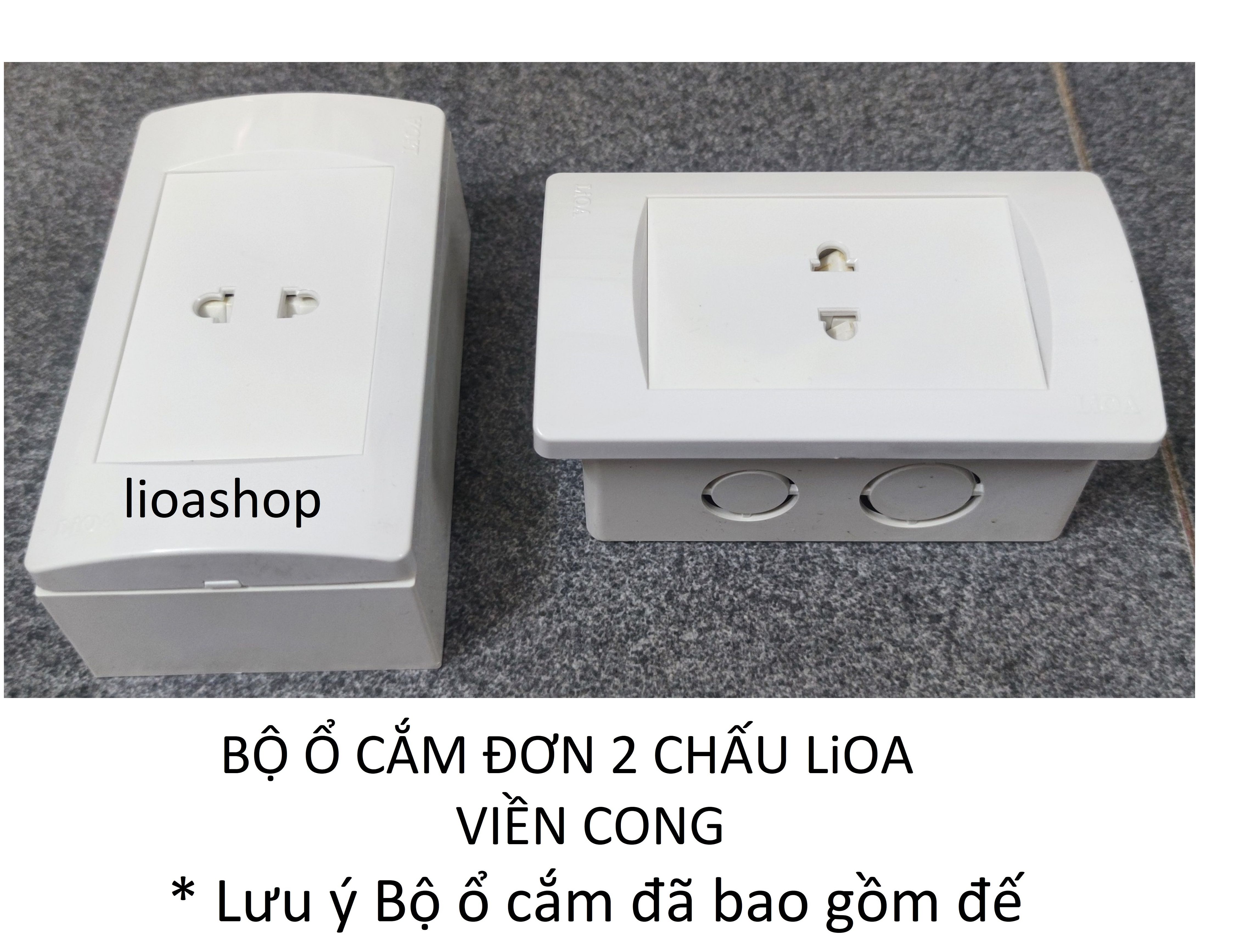 Single 2-Pin Rectangular Socket Lioa