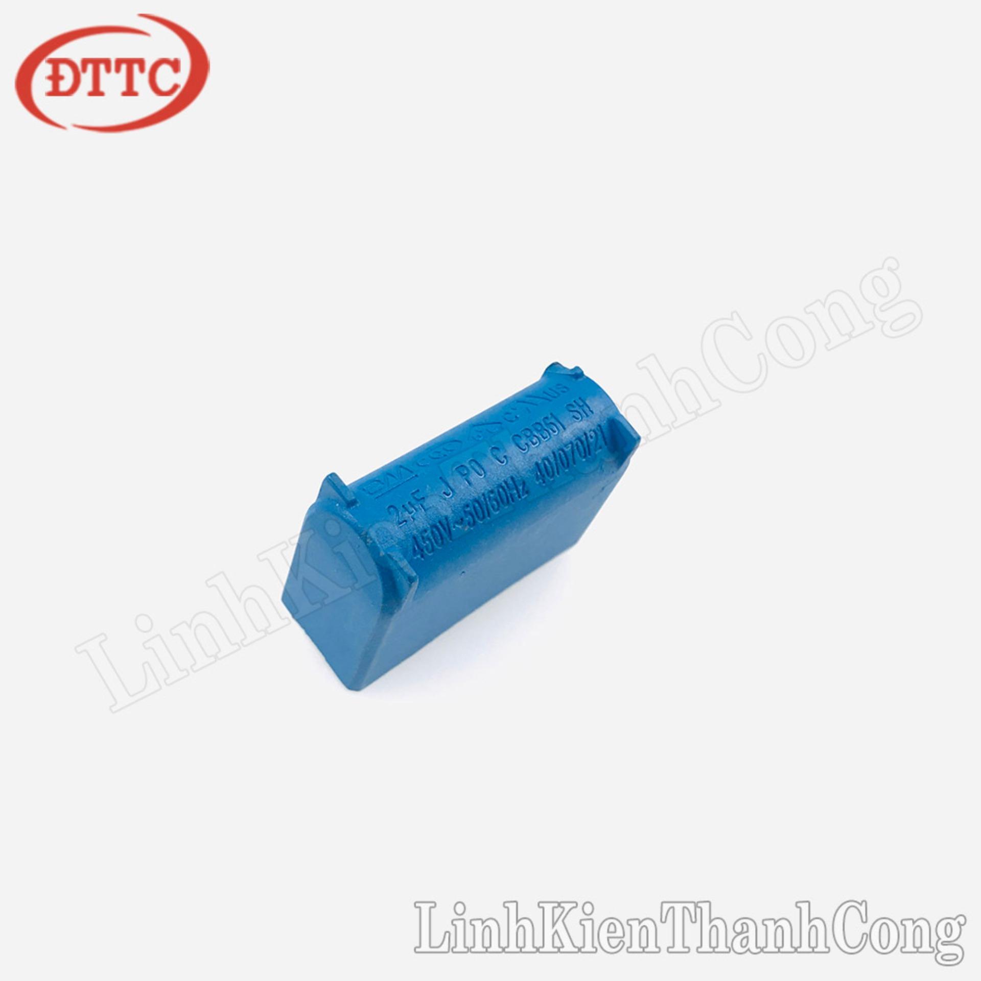 Tụ 2uf 450vac bm đứng xanh