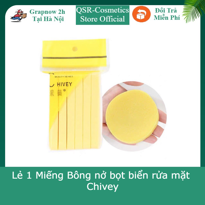 Lẻ 1 Miếng Bông Nở Bọt Biển Rửa Mặt  Chivey