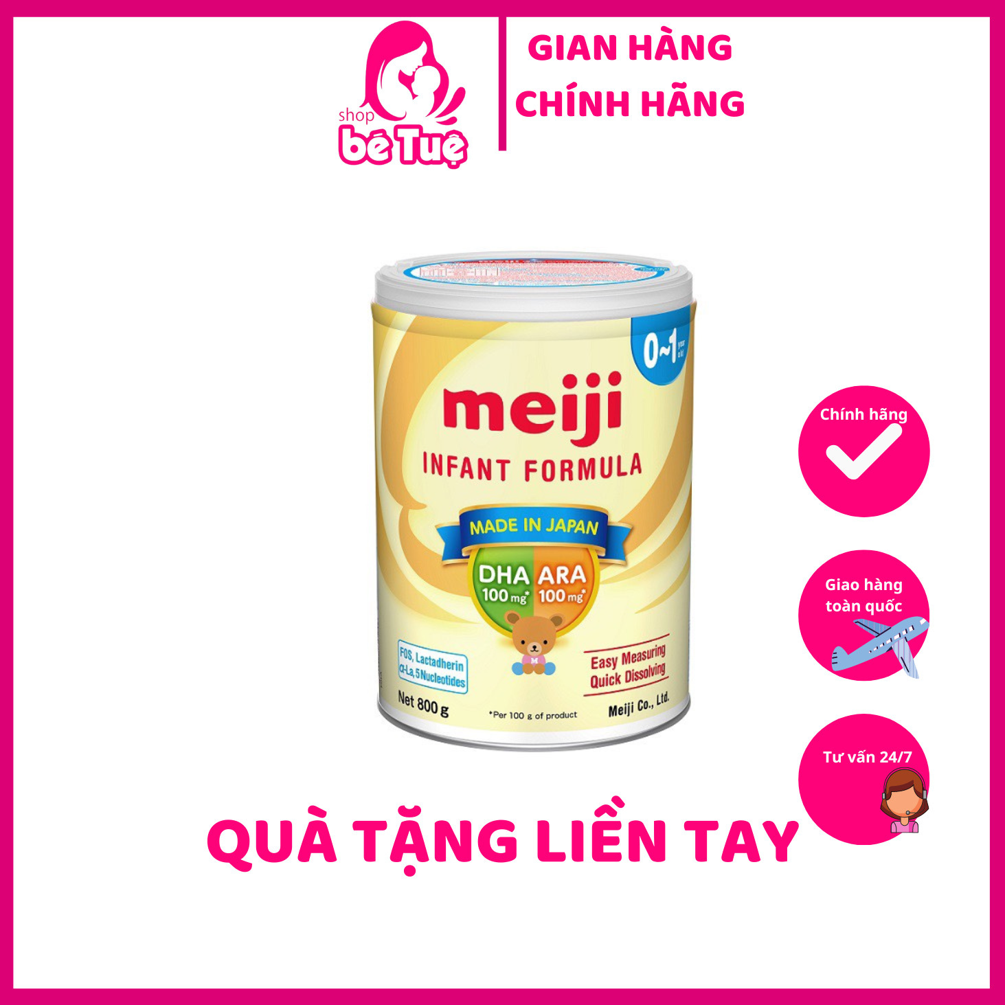 Sữa bột Meiji 0-1 & 1-3 [NHẬP KHẨU CHÍNH HÃNG] 800G