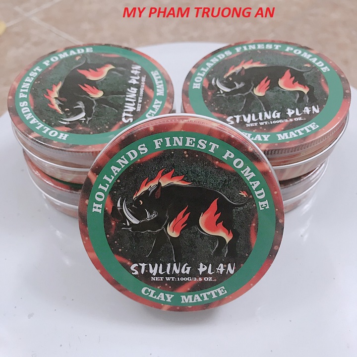 Sáp Vuốt Tóc Nam Styling Plan Clay 100g ( Con Lợn)