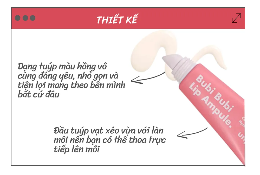[ quà tặng không bán] Tinh chất dưỡng môi/mặt nạ ngủ môi Bubi Bubi