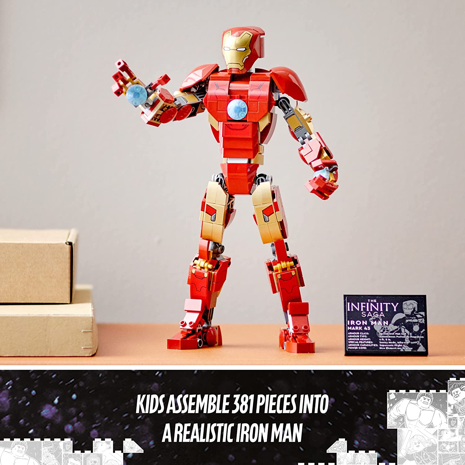 [HAPPY BRICKS] - LEGO  MARVEL AVENGERS - 76206 - NGƯỜI SẮT -  IRON MAN FIGURE