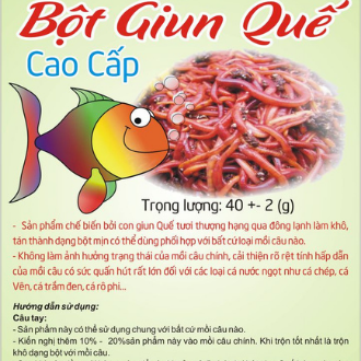 Combo bột giun quế+ tinh chất dẫn dụ cá