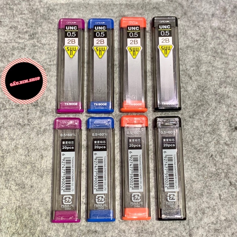 Combo 10 lọ Ngòi chì kim thay thế 0.5mm và 0.7mm (20 ngòi trong 1 lọ)
