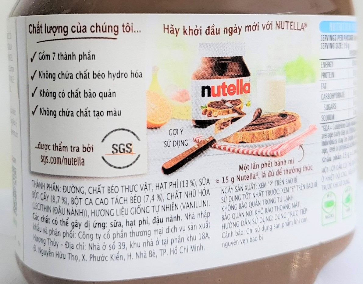 [Hộp (nhựa) nhỏ 200g] BƠ HẠT PHỈ PHẾT CACAO [Australia] NUTELLA Hazelnut Spread with Cocoa