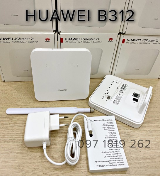 Phát Wifi từ sim 4G Huawei B312 -926 Tốc Độ 4G 150Mbps Hỗ Trợ 32 User, Kết nối 1 cổng lan