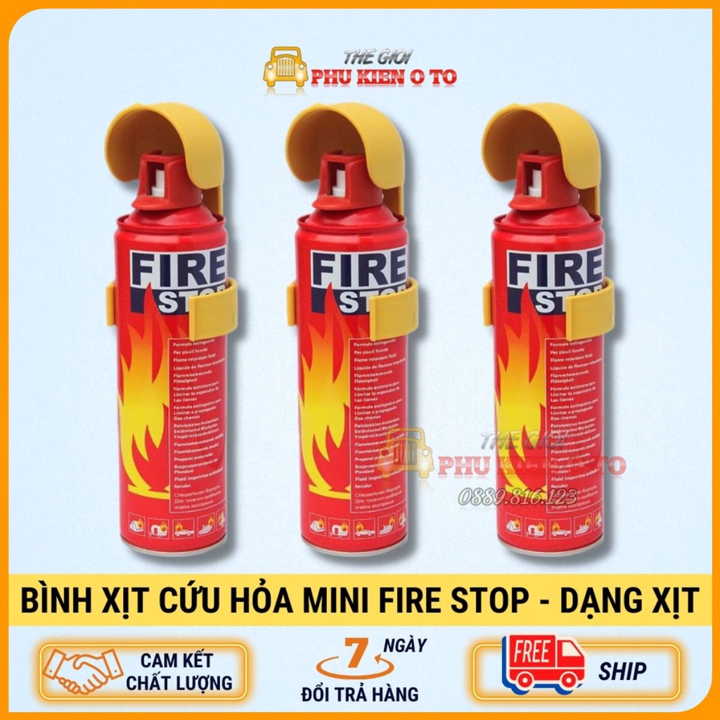 Bình cứu hoả 500ml dạng xịt. Bình chữa cháy mini FireStop