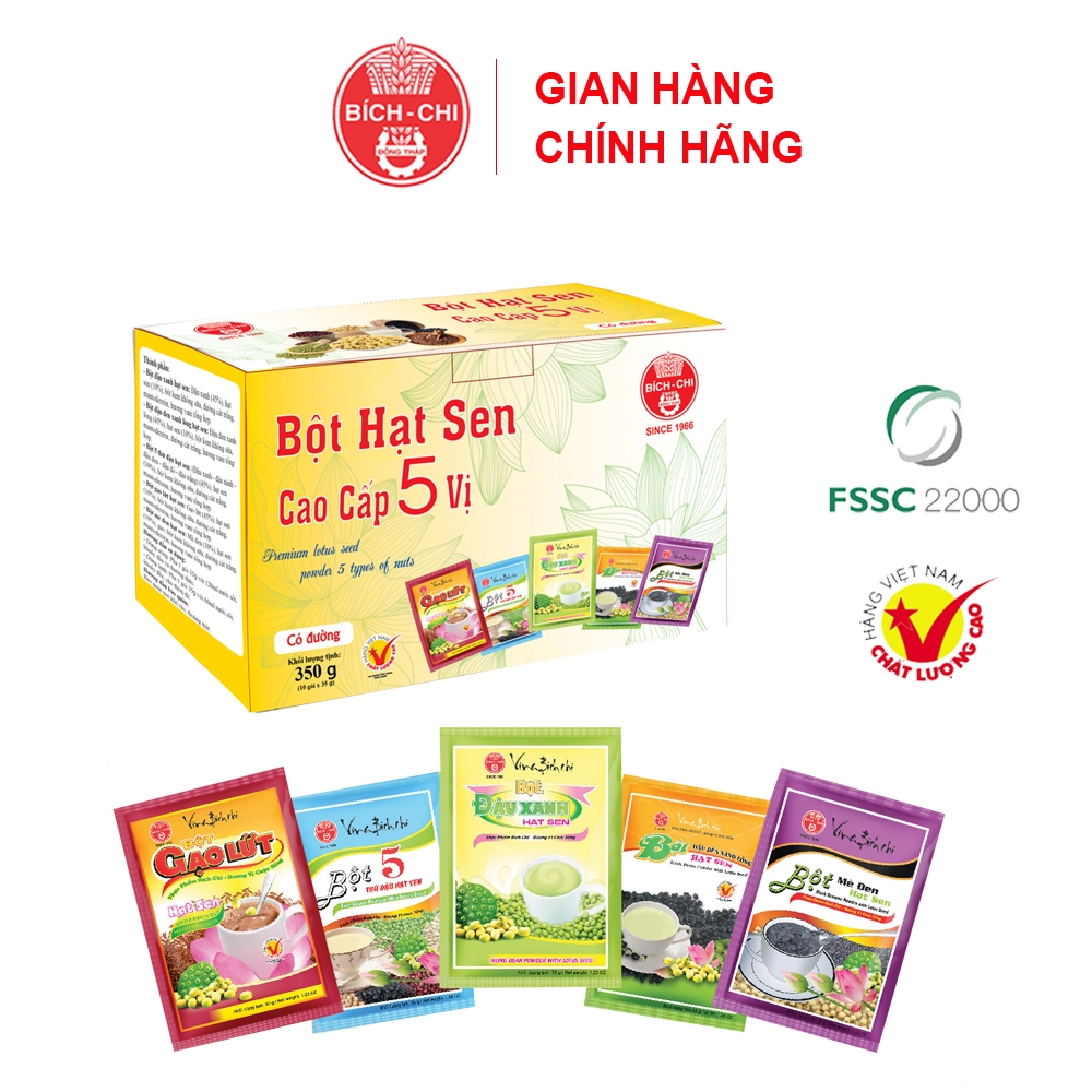 BỘT HẠT SEN CAO CẤP 5 VỊ - BỘT DINH DƯỠNG BÍCH CHI