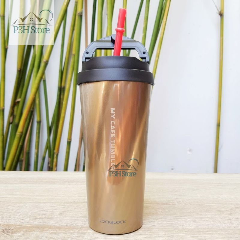 Ly Giữ Nhiệt Lock&Lock Clip Tumbler bằng thép không gỉ dung tích 540ml LHC4151 ( 1 nắp ) LHC4279 ( 2 nắp )