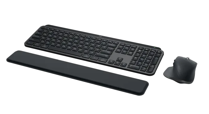 Combo Chuột & Bàn Phím Bluetooth không dây Logitech MX Keys S Combo - Có gác tay, Chiếu sáng, USB-C - Hàng Chính Hãng