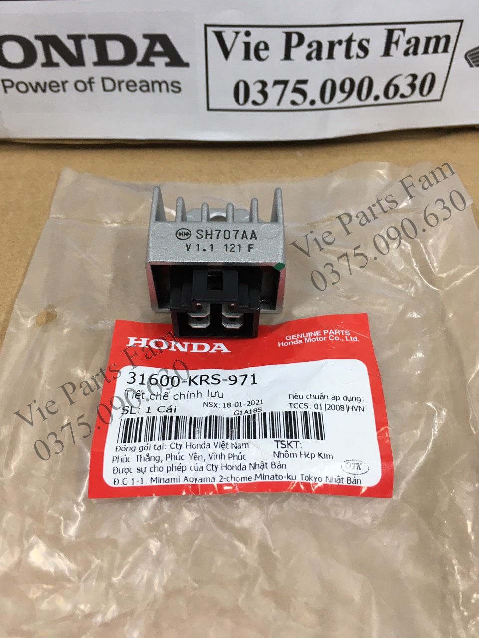 CỤC SẠC WAVE 100 , DREAM 100, FUTURE 1, DIN HONDA 100%