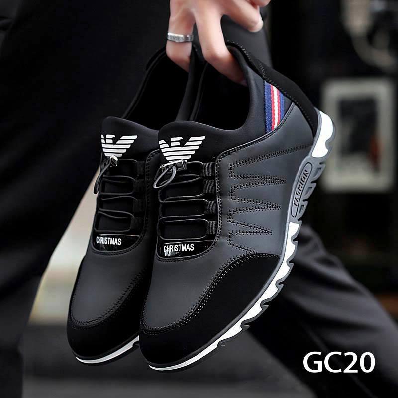 Giày Thể Thao Cá Tính Tăng Chiều Cao [GC20- Đen, GC21- Màu Đỏ Mận]