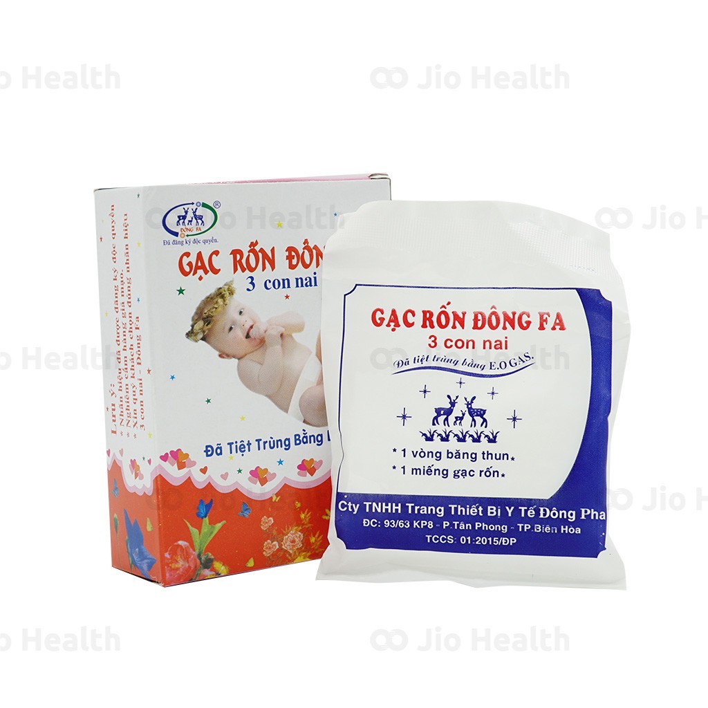 Băng rốn/gạc rốn vô trùng Đông Fa cho bé sơ sinh( hộp 3 chiếc)