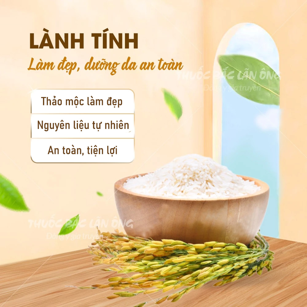 Bột cám gạo nguyên chất 100g (Cám gạo organic dưỡng trắng da)