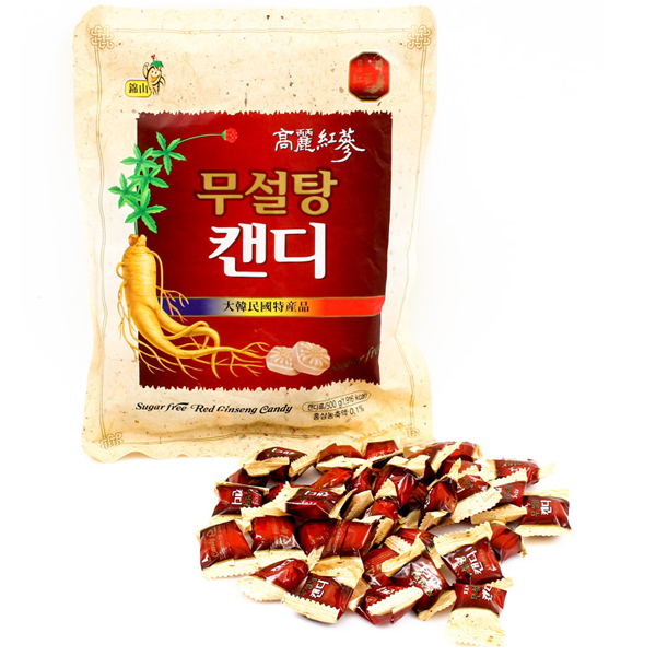 Kẹo sâm hàn quốc không đường 500g gói trắng