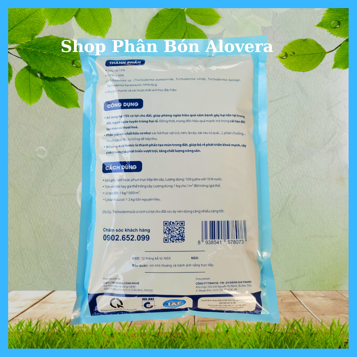 Chế Phẩm Vi Sinh TRICHODERMA Plus Cao Cấp Chuyên Ủ Phân Hữu Cơ Cho Mọi Cây Trồng Và Rau Sạch (Gói 1Kg)