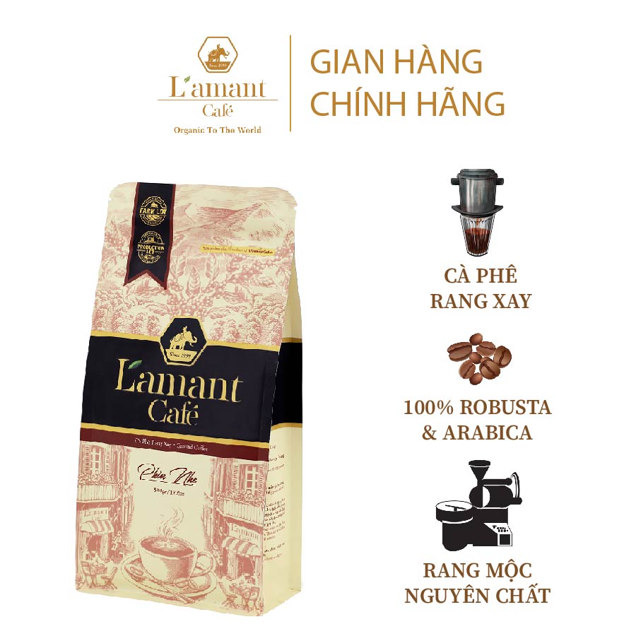 L'Amant Light Filtered Roasted Coffee – Mild and Smooth Flavor, Lightly Filtered – 250g Pack