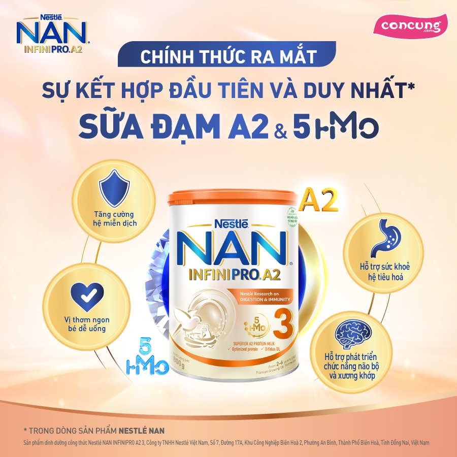 Sữa Nan A2 InfiniPro 800g số 3 (2-6 tuổi)