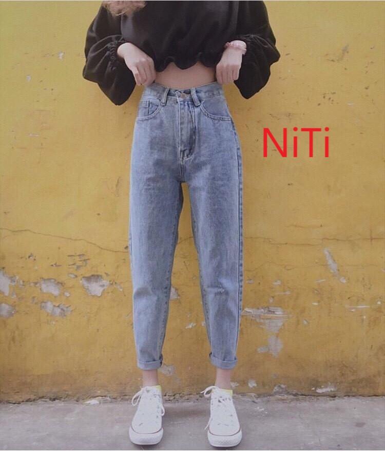 Quần baggy nữ jean cao cấp NiTi đủ size S, M, L siêu đẹp, siêu hot-NL.CTB008