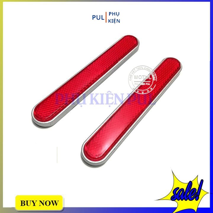 Cặp mắt mèo phản quang dài gắn phuộc xe máy