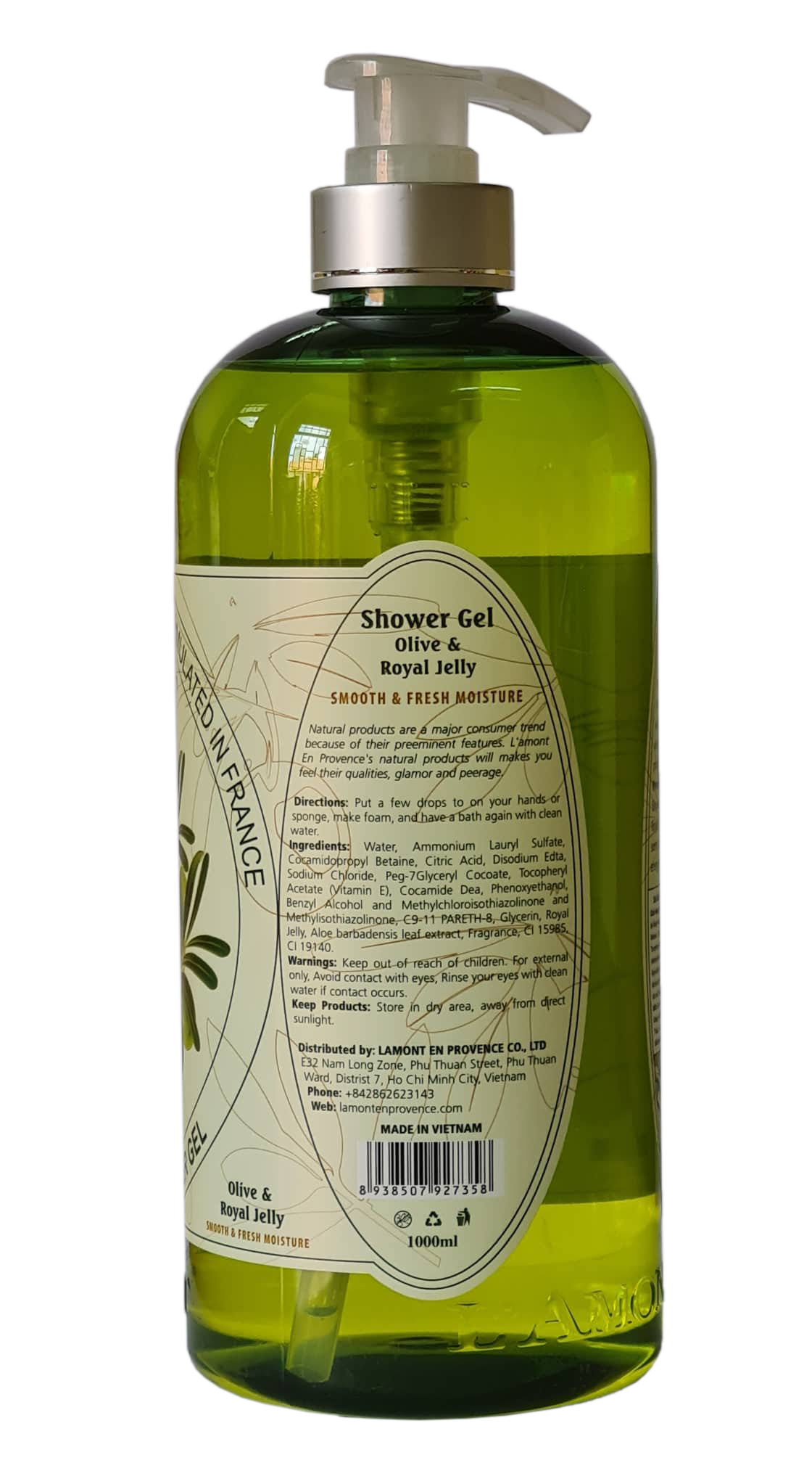 Sữa tắm Olive 1000ml - Thương hiệu L'amont En Provence