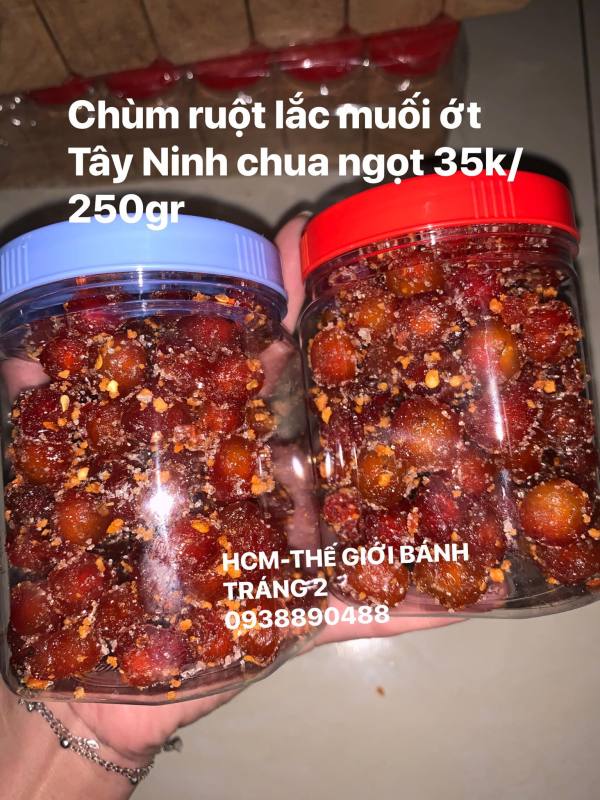 Hủ 250gr chùm ruột lắc muối ớt Tây Ninh siêu cayyy siêu ngon!