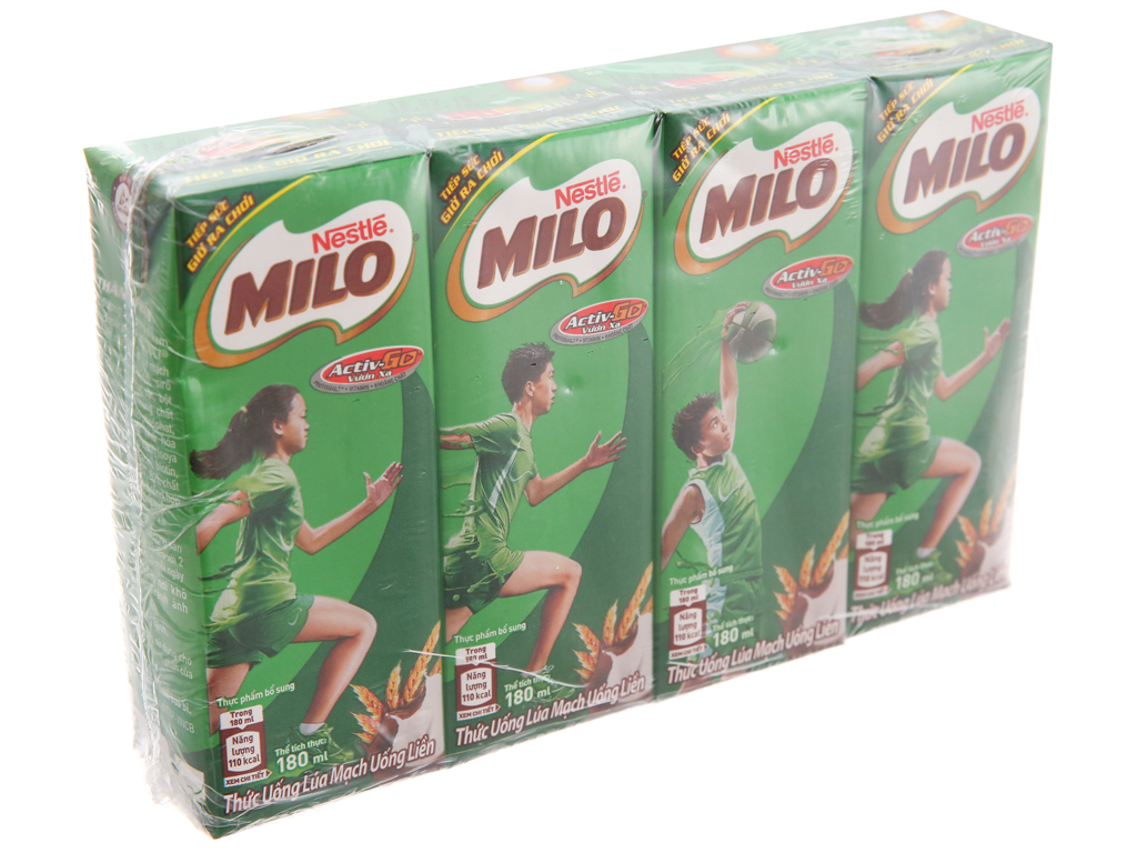 Lốc sữa MILO 180ml (2vỉ/lốc - 8 hộp) date mới nhất