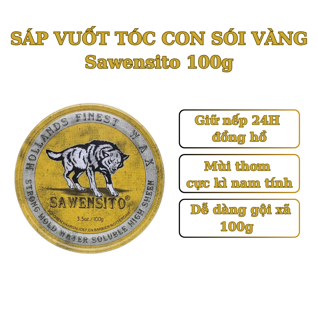 Sáp vuốt tóc Sawensito [ Con Sói Vàng ] - 100gr