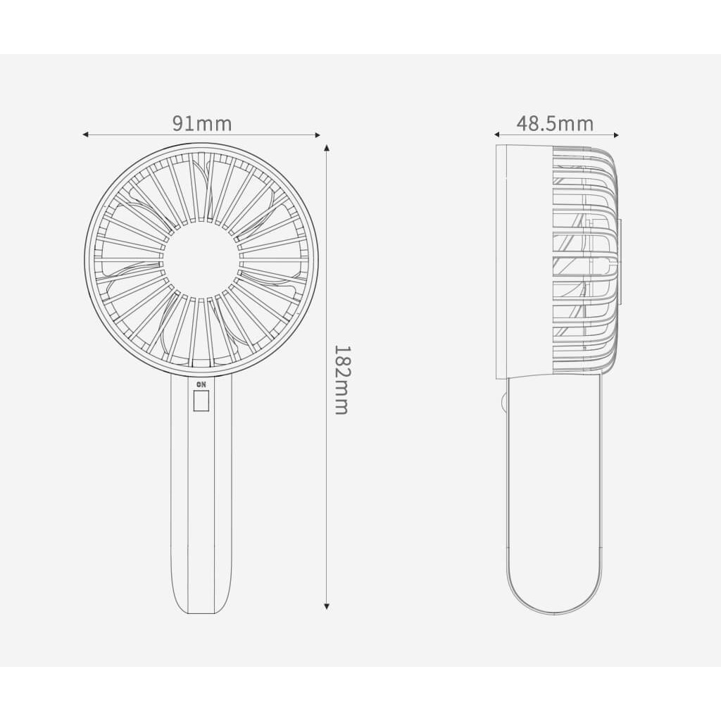 Quạt tích điện cầm tay mini VH
