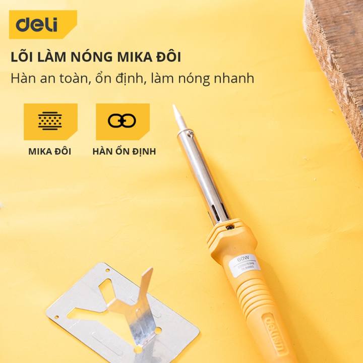 Mỏ Hàn Điện Deli Chính Hãng 30W / 60W Chất Lượng Cao - Sử Dụng Đa Năng, Tiện Ích - DL8830 / DL8860 - Hình ảnh 5