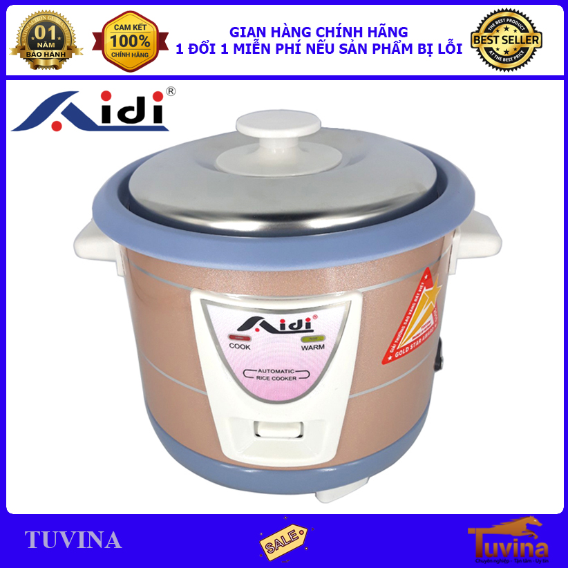 Nồi cơm điện aidi 0.6l 1.2l - lòng nồi chống dính - hàng chính hãng