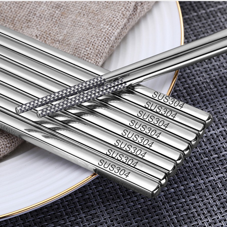 Set 5 Đôi Đũa Inox 304 Cao Cấp