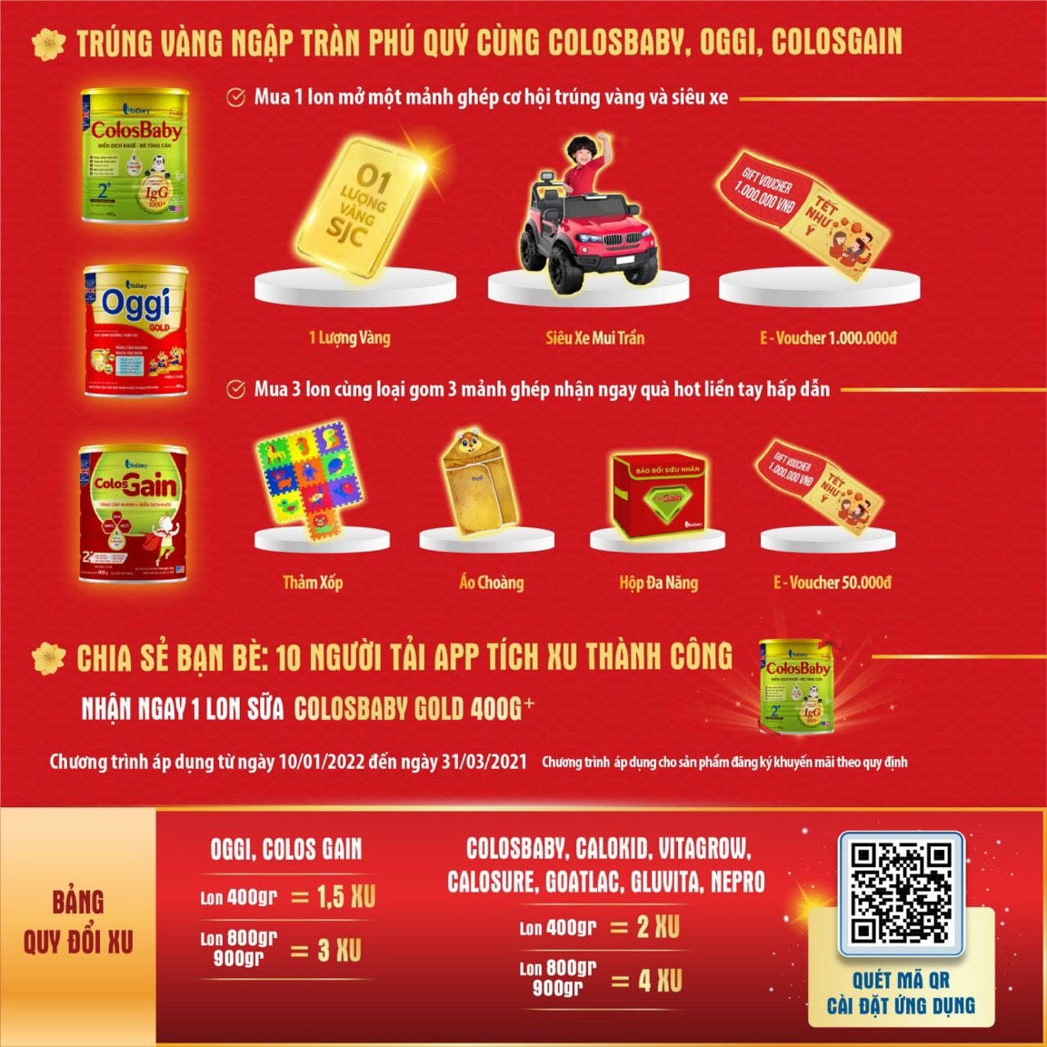 (Scan Qr Code - Earn Coins) Vitadairy Colos Gain 1+ Powdered Milk 800g.